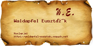 Waldapfel Euszták névjegykártya